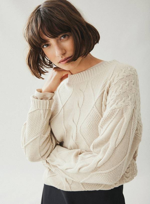 VILA Cable Knit Top M